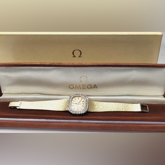 Omega Accessories - Vintage Omega Cal.625 14K Yellow Gold Diamond Manual Wind Watch